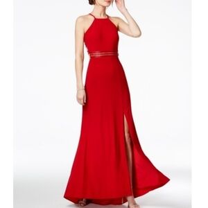 Nightway Red Strappy Back Beaded A-Line Gown Size Women's 12 NEW with Tags
